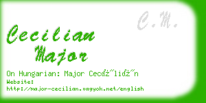 cecilian major business card